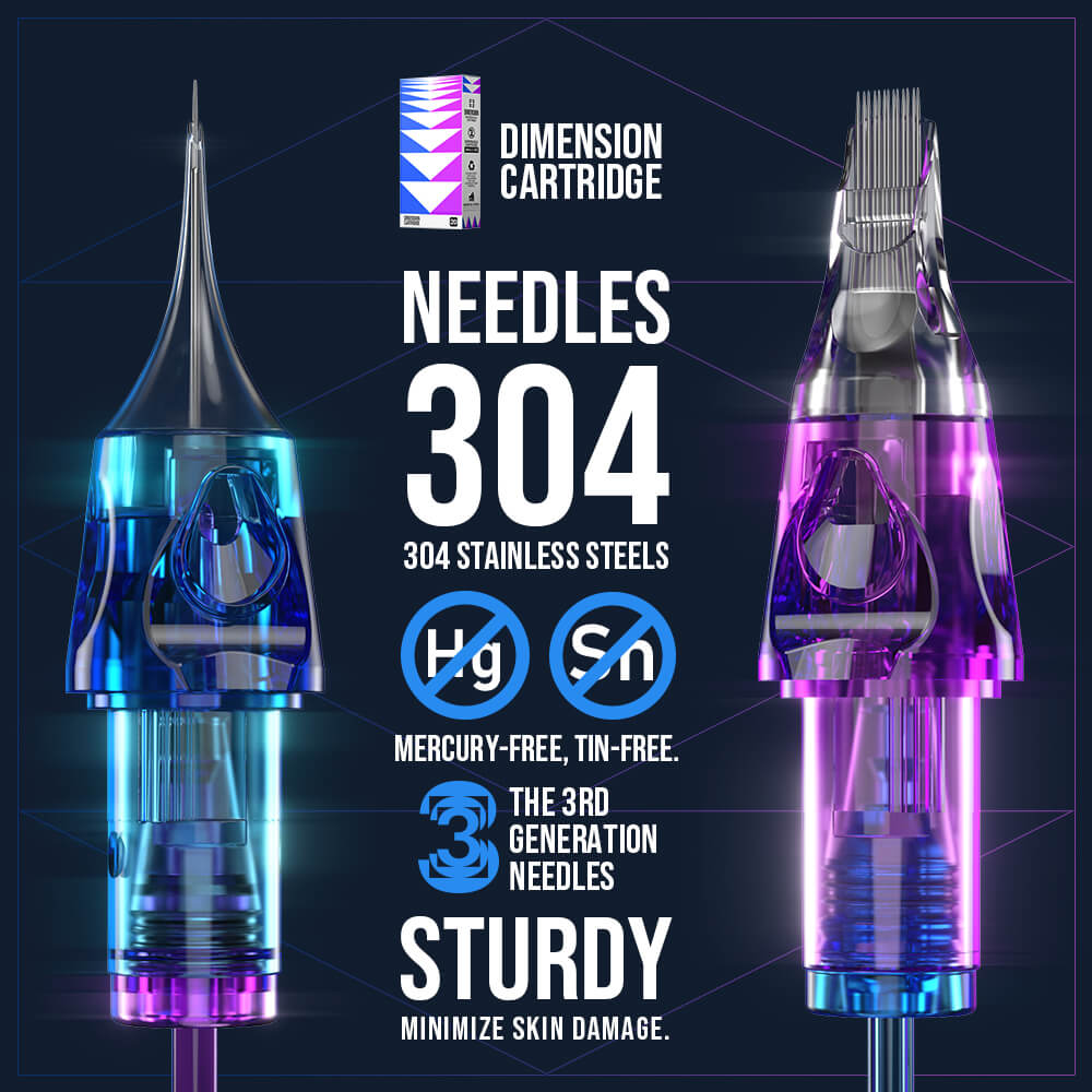 CNC Dimension Tattoo Needle Cartridges Round Shader RS 20PCS