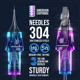 CNC Dimension Tattoo Needle Cartridges Round Shader RS 20PCS